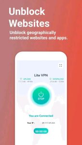 دریاف سریع فیلتر شکن Lite VPN دارای اتصالی پایدار و قدرتمند