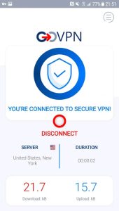 اتصال به سرور های رایگان فیلتر شکن GO VPN