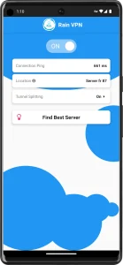 اتصال با یک کلیک به فیلتر شکن Rain VPN