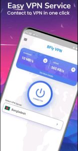 نحوه اجرای برنامه BFly VPN در اندروید