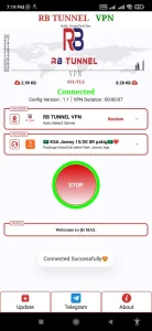 نصب وی پی ان فعال و قوی RB TUNNEL VPN