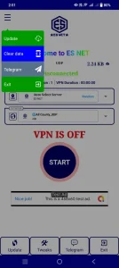 اتصال به وی پی ان سریع و رایگان ES NET VPN در اندروید