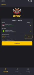 اتصال به وی پی ان برتر GiantVPN در اندروید