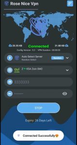 دانلود فیلتر شکن قدرتمند گل رس Rose Nice Vpn