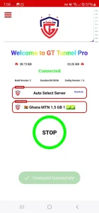 وی پی ان ثابت برای اندروید GT Tunnel Pro VPN