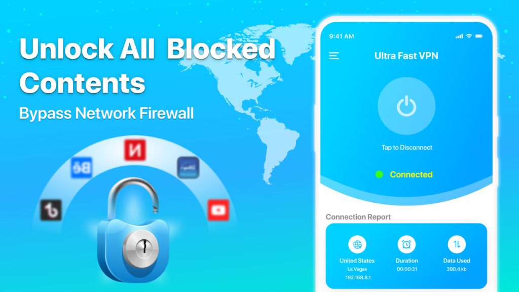 فیلتر شکن نامحدود و پرسرعت Fast VPN Ultra