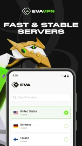 ورود بدون هزینه به EVA VPN در موبایل + دانلود نسخه ویندوز