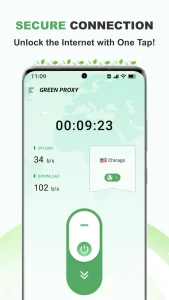 فیلترشکن و پروکسی فعال Green Proxy VPN دسترسی بدون ثبت نام