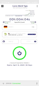 وی پی ان نامحدود رایگان و پرسرعت Love Birds Vpn برای بازی پابجی
