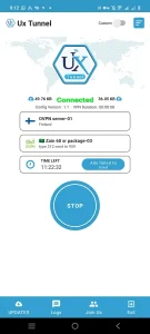 برنامه جدید گوگل پلی UX TUNNEL VPN مخصوص اپراتور همراه اول